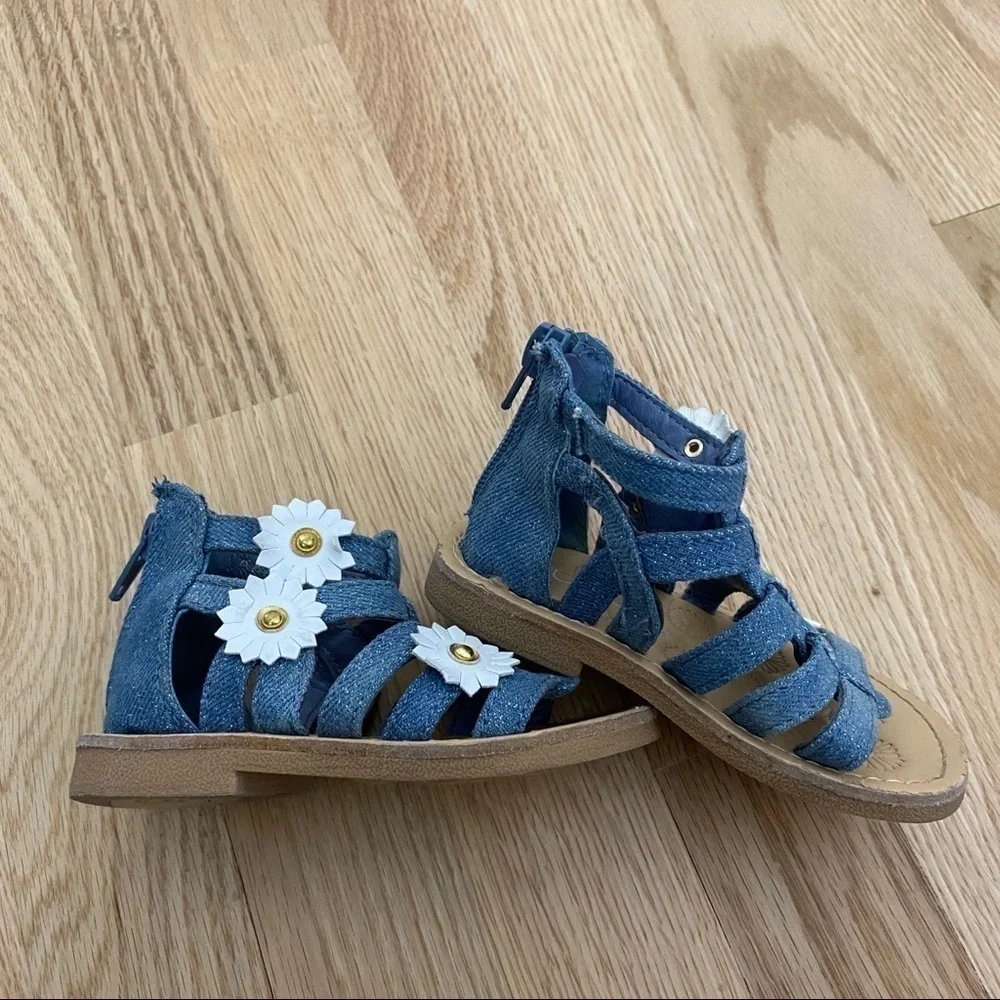 Sunflower Blue Sandals Kids 5 Baby White